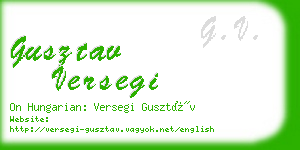 gusztav versegi business card